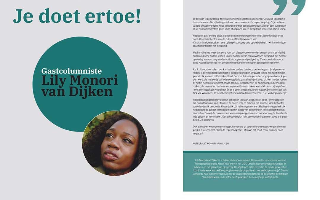 INTERVIEW L’ORIGINE TIJDSCHRIFT NOVEMBER 2021