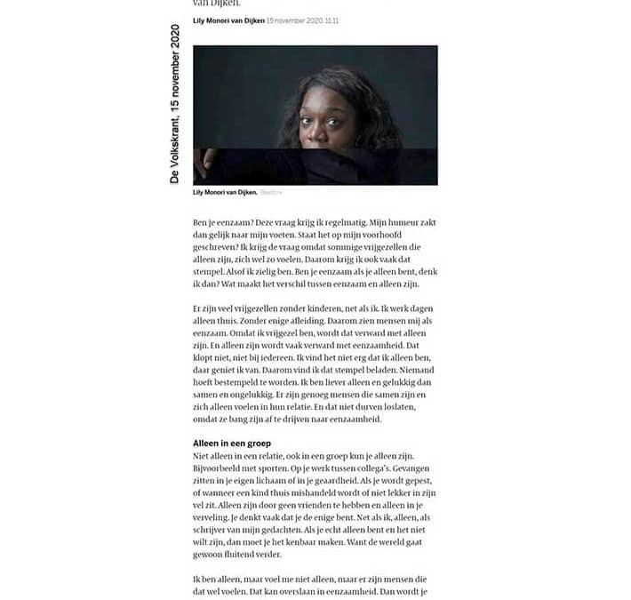 Gastcolumn De Volkskrant 15 november 2020